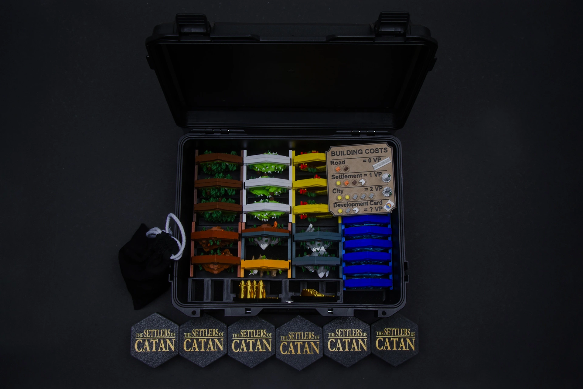 DELUXE Settler of Catan 3D upgrade kit for 3-6 players (sturdy hard plastic box) — photo 13